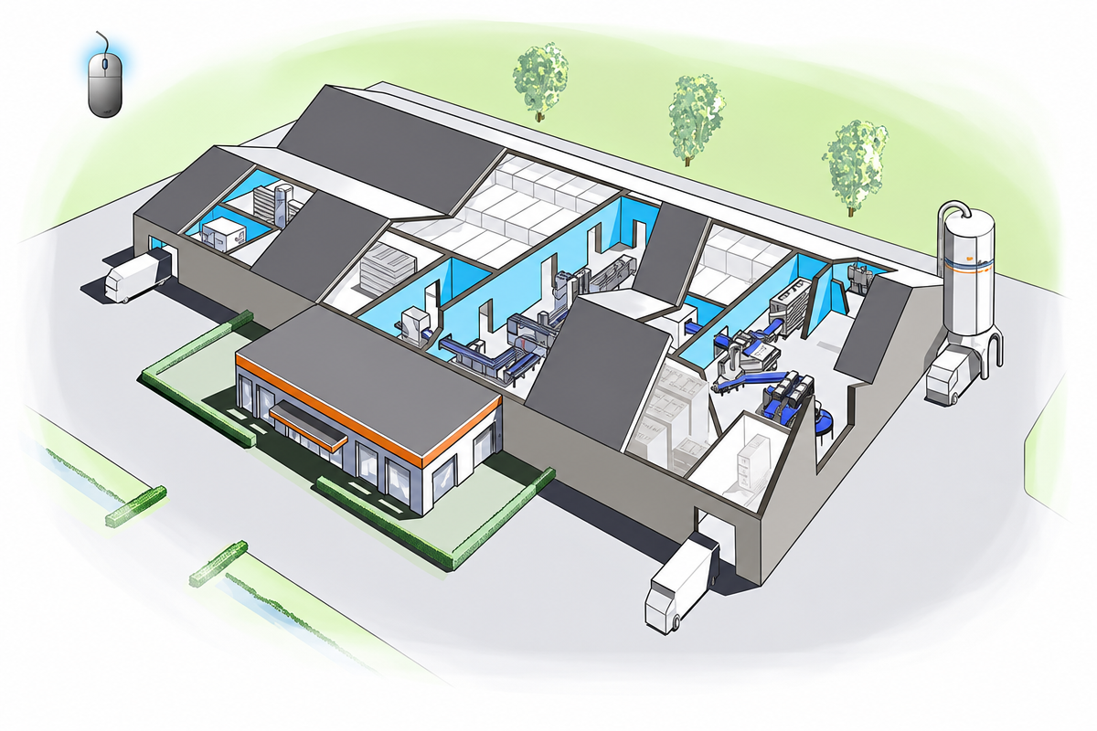 Innovatec hatchery facility illustration